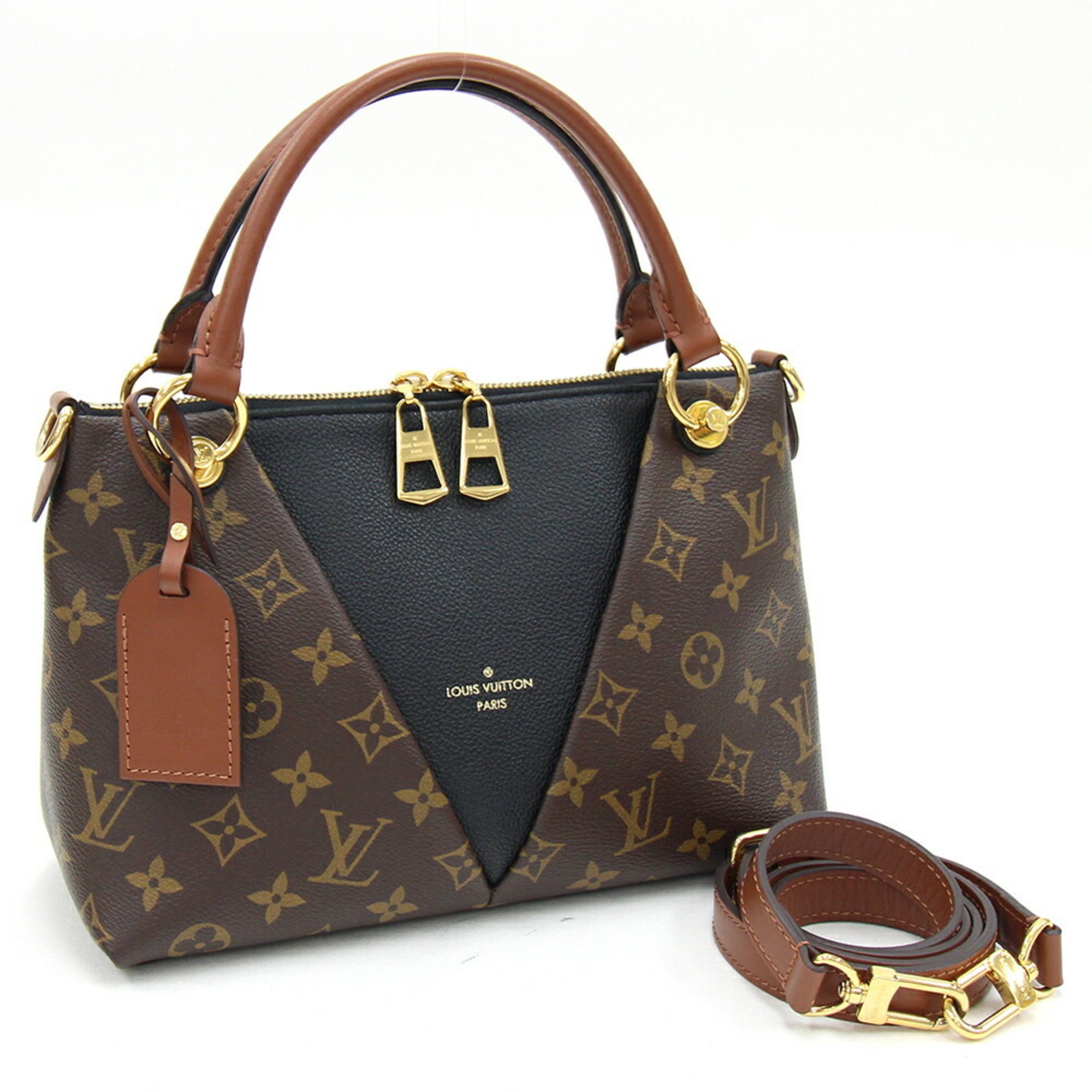 Louis Vuitton Handbag Monogram V Tote BB M43976 Noir Shoulder Bag Grain Calfskin Women's LOUIS VUITTON