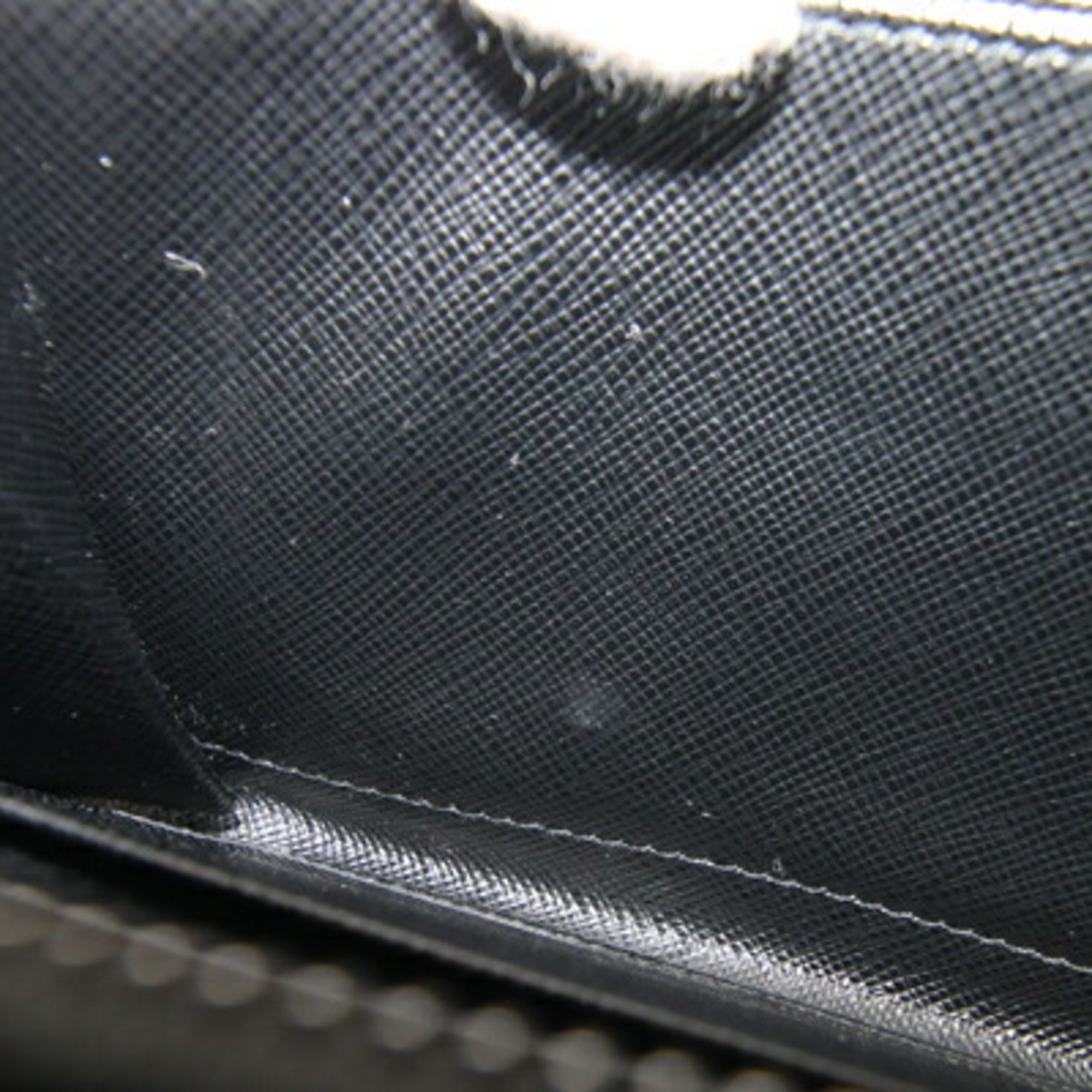 Prada Round Long Wallet 1ML506 Black Nylon Leather Women's Triangle PRADA