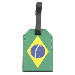 Louis Vuitton Name Tag Epi Porto Address M63346 Blue Green Leather Charm World Cup Brazil LOUIS VUITTON