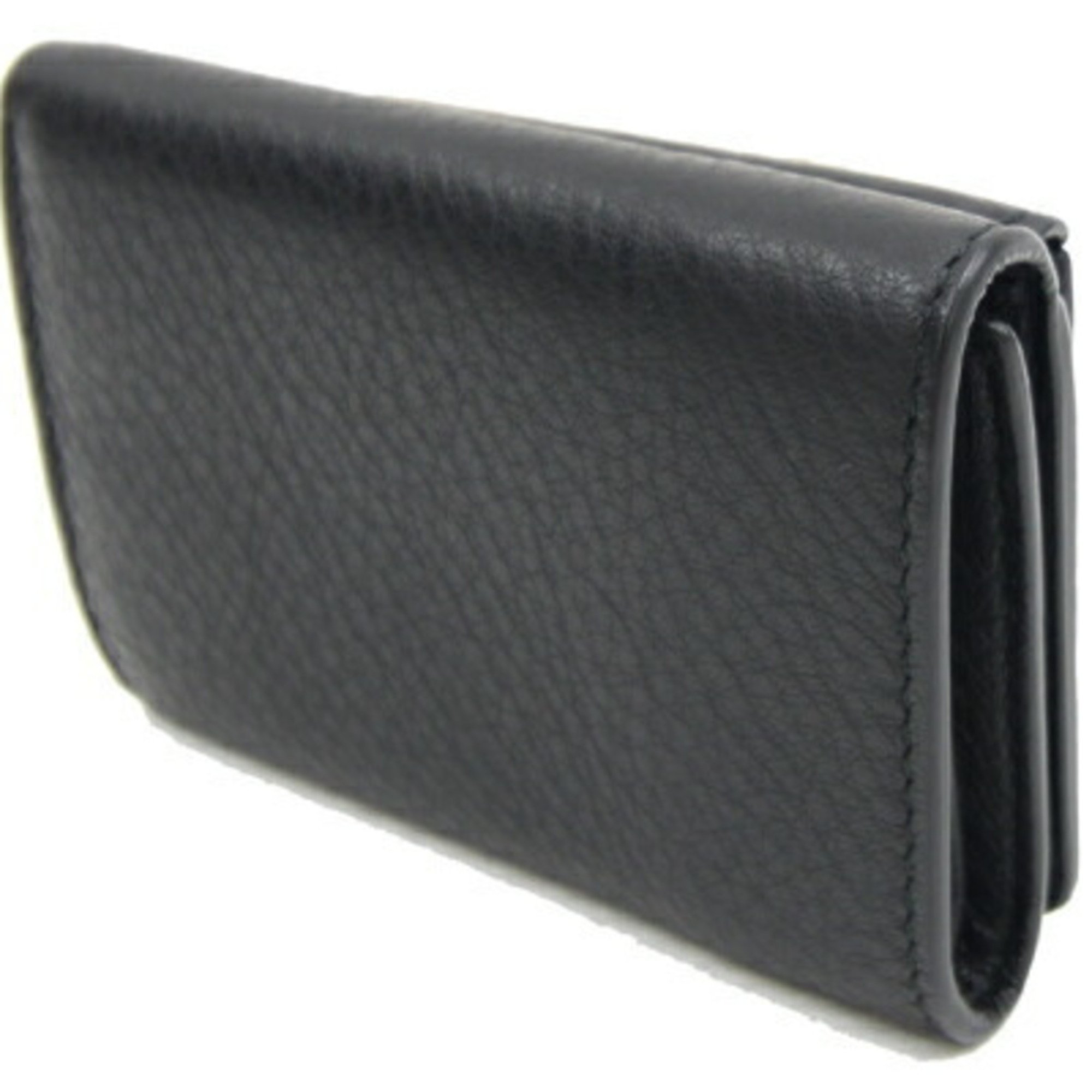 Balenciaga Tri-fold Wallet Paper 504565 Black Leather Compact Small Women's BALENCIAGA