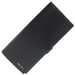 Prada Bi-fold Long Wallet 2MV015 Black Leather Men's PRADA