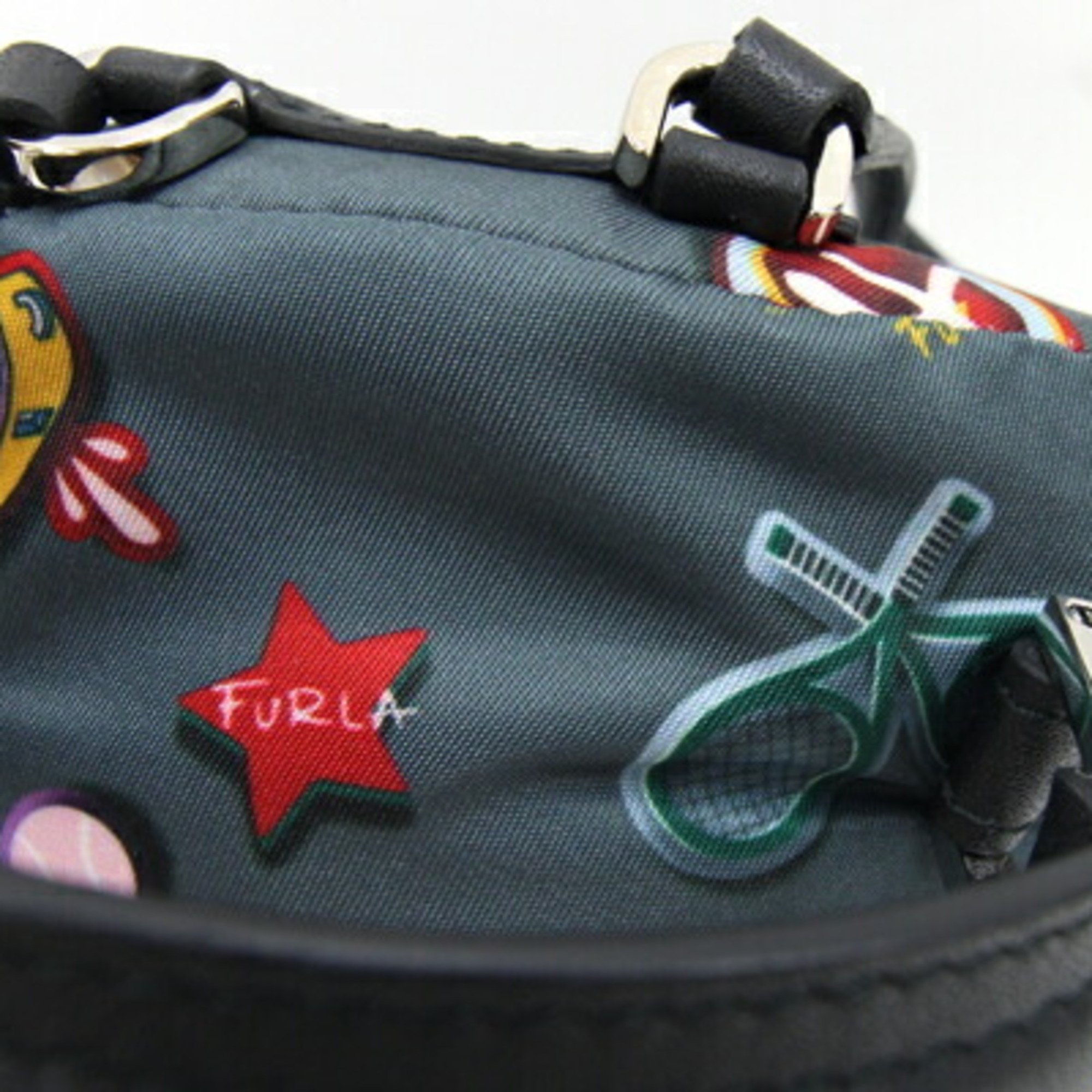 FURLA Backpack Multicolor Nylon Leather for Women