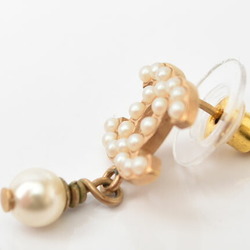 Chanel Earrings CHANEL CC Motif Coco Mark Swing Pearl Gold Off-White
