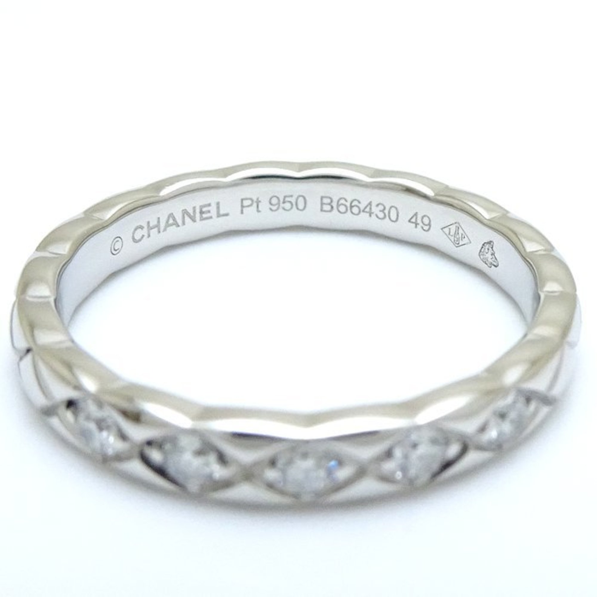 CHANEL Coco Crush Ring Diamond #49 Pt950 Platinum 291936