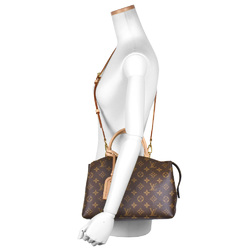 Louis Vuitton Petit Pale PM Handbag Monogram Canvas Tanned Leather M45900 RFID Women's