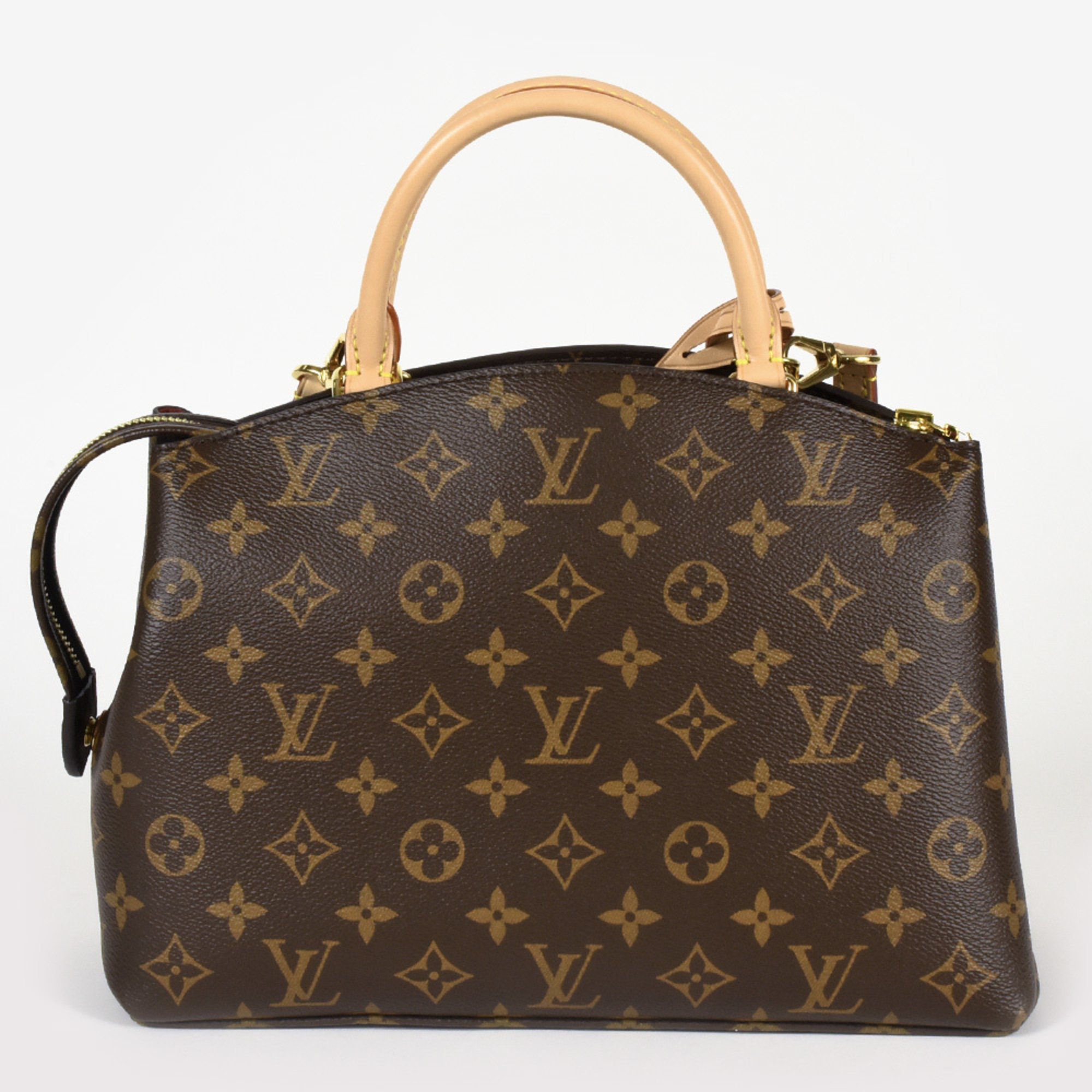 Louis Vuitton Petit Pale PM Handbag Monogram Canvas Tanned Leather M45900 RFID Women's