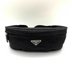Prada bag, body nero, black, waist pouch, crossbody, horizontal, triangular, for women, men, nylon, Tessuto, 2VL034 PRADA