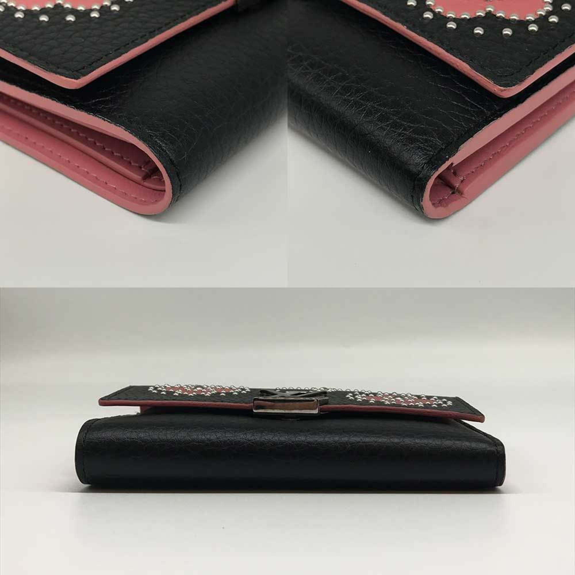 Louis Vuitton Portefeuille Capucines Compact Noir Blossom Bi-fold Wallet M63222 LOUIS VUITTON