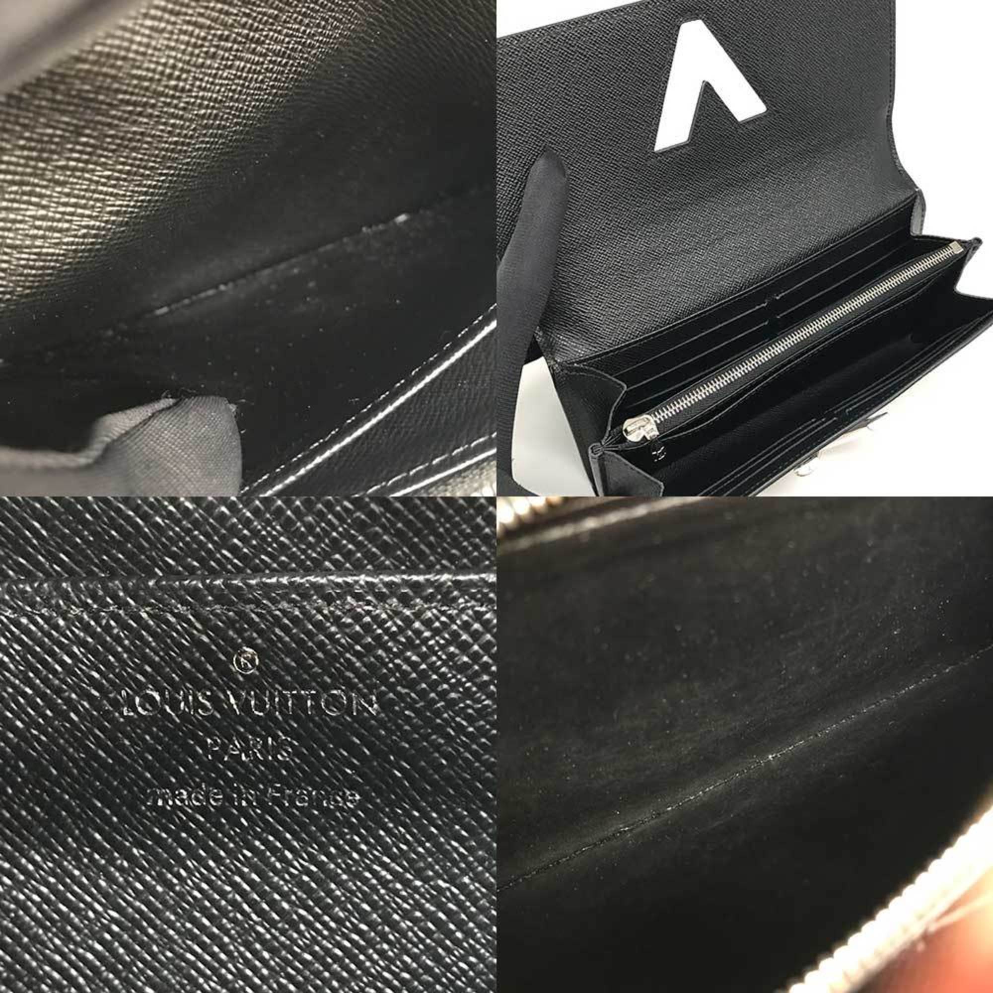 Louis Vuitton Portefeuille Twist Epi Black GO-14 Long Wallet Noir Silver M68309 LOUIS VUITTON