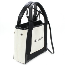 Balenciaga Bag Navy Cabas XS 2Way Small Handbag Shoulder Natural Canvas Leather Women's 390346 BALENCIAGA TK2280