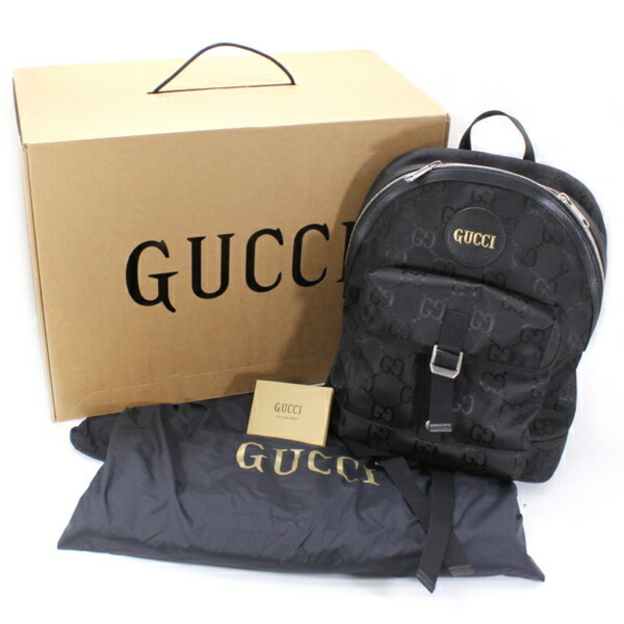 Gucci Off The Grid Backpack Black GG Nylon Canvas Men's 644992 T4775