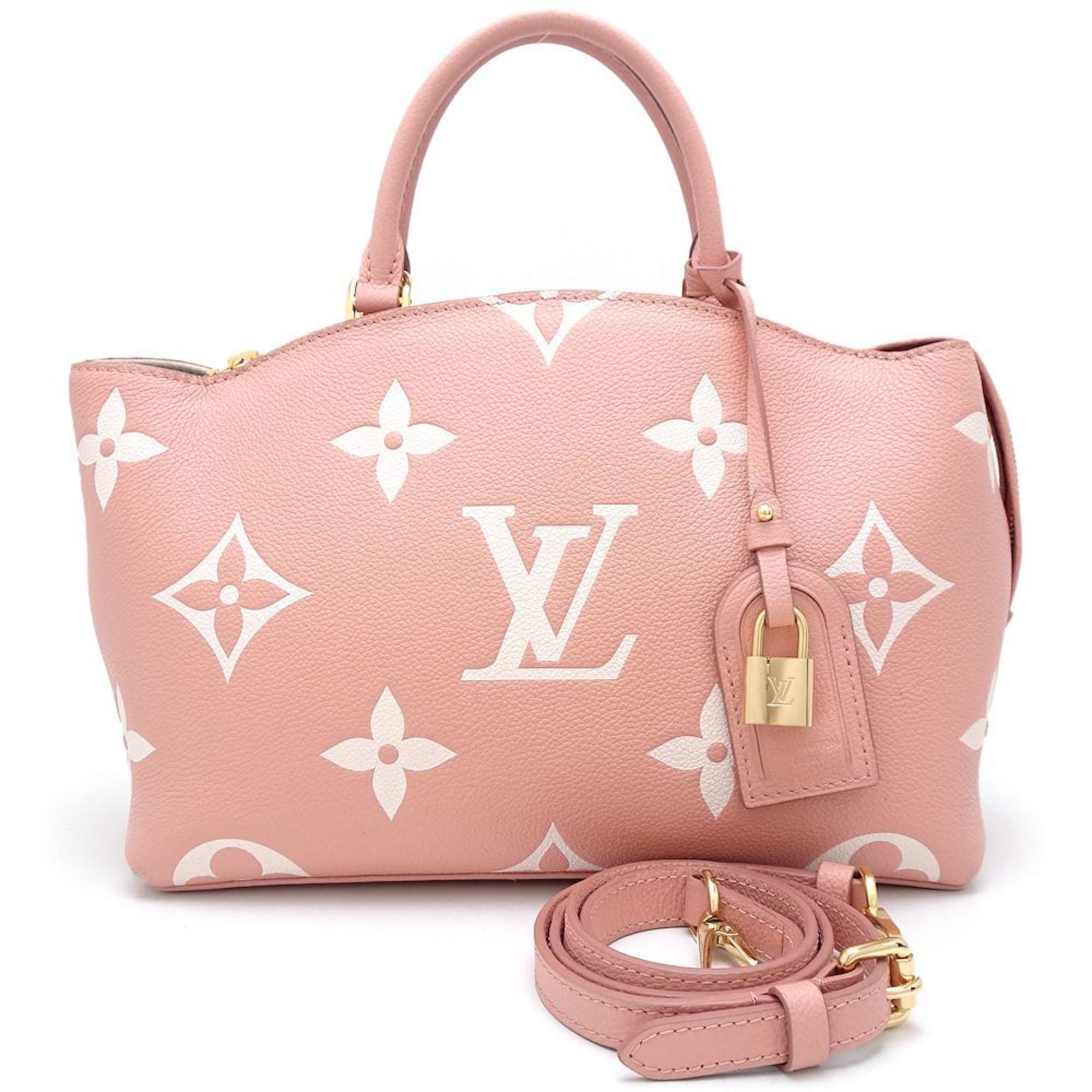 LOUIS VUITTON Louis Vuitton Petit Pale PM M46353 2Way Bag Monogram Empreinte Rose Trianon Creme 351307