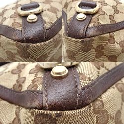 GUCCI Abby 130739 Tote Bag GG Canvas x Leather Beige Brown 351291