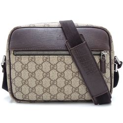 GUCCI 114291 Shoulder bag Coated canvas x leather Beige Brown 351292