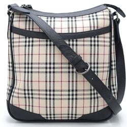 BURBERRY Shoulder bag Nova check canvas x leather beige black 351289