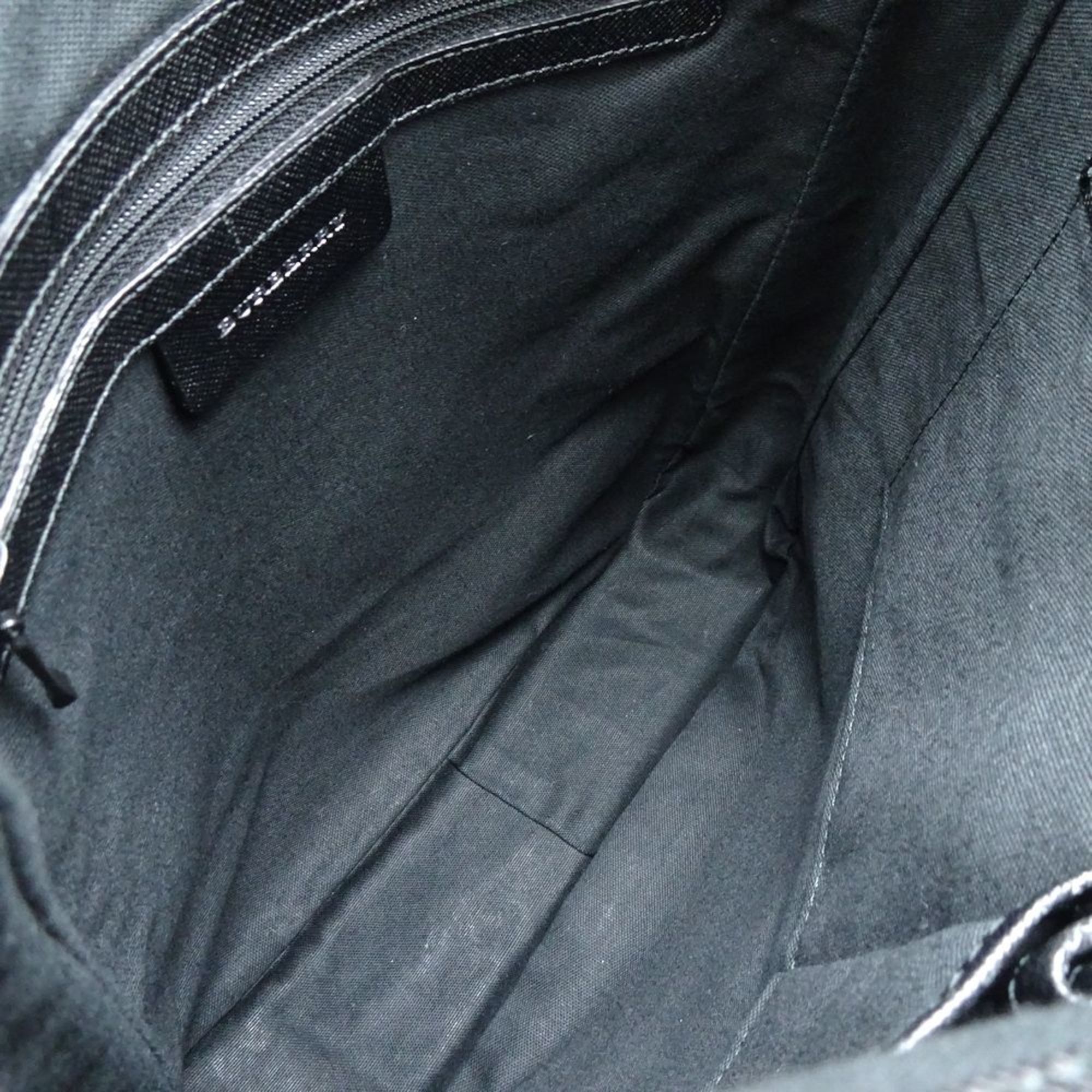 BURBERRY Shoulder bag Nova check canvas x leather beige black 351289
