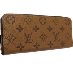 LOUIS VUITTON Louis Vuitton Long Wallet M82336 Portefeuille Clemence Monogram Reverse Brown 180482