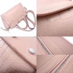 SAINT LAURENT Saint Laurent Baby Downtown Cabas 436834 2-Way Bag Leather Embossed Pink 351294