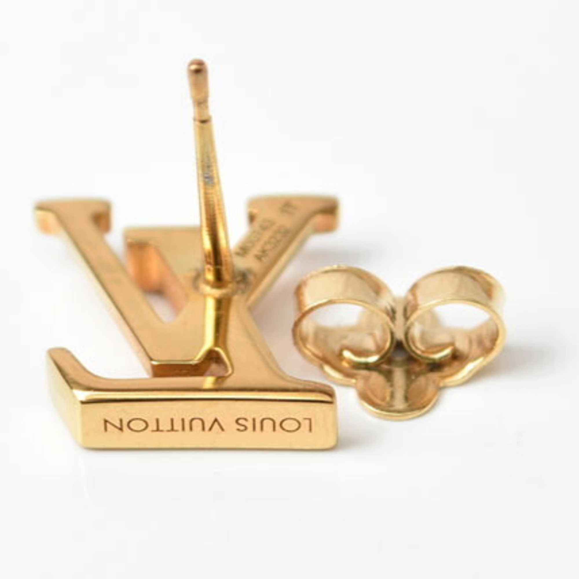 Louis Vuitton Necklace Long LOUIS VUITTON Pendant Double Chain Collier Louise LV Gold Circle