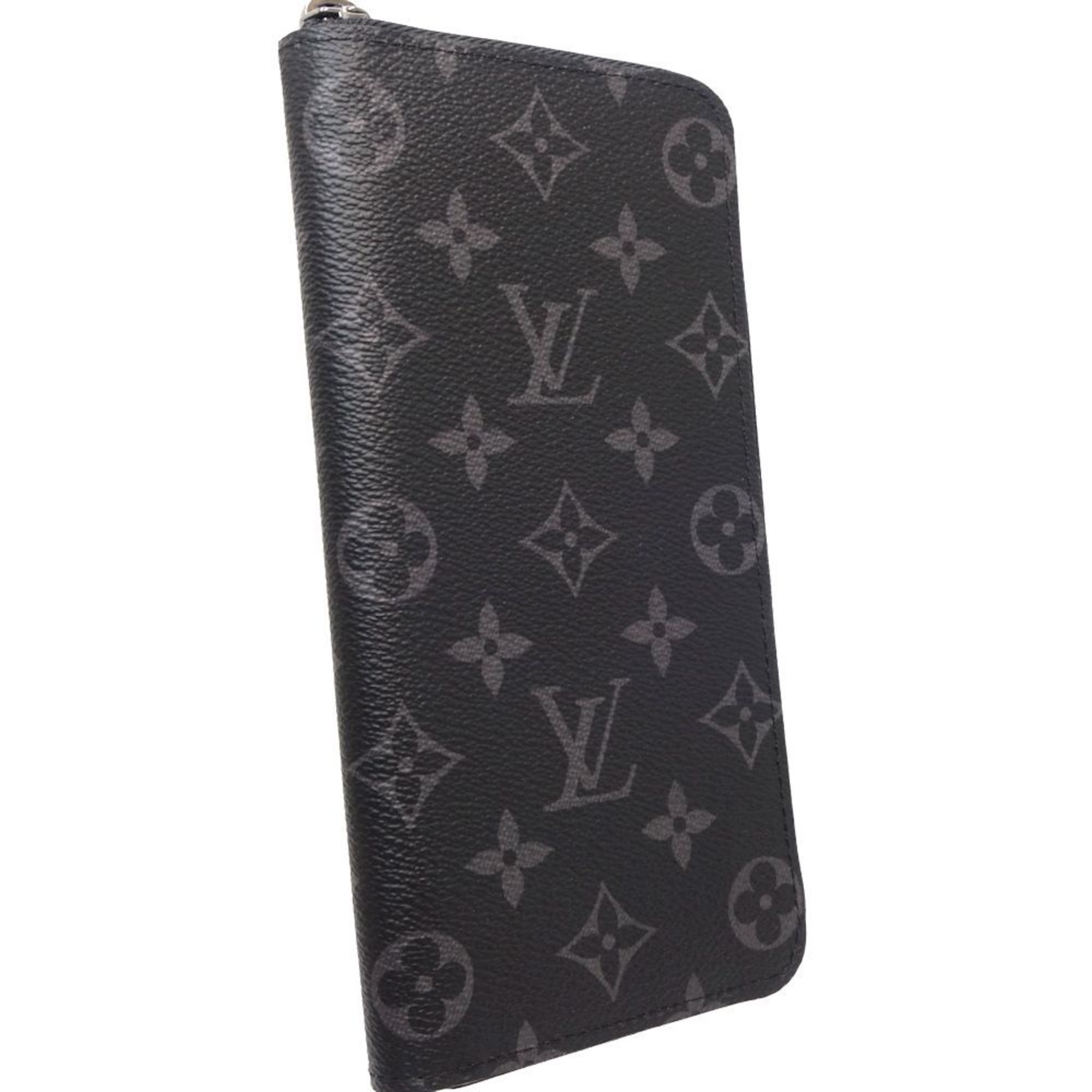 LOUIS VUITTON Louis Vuitton Long Wallet M62295 Zippy Vertical Monogram Eclipse Black 180480