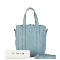 Balenciaga Bazaar Shopper XXS Handbag Shoulder Bag 513988 Baby Blue Leather Women's BALENCIAGA