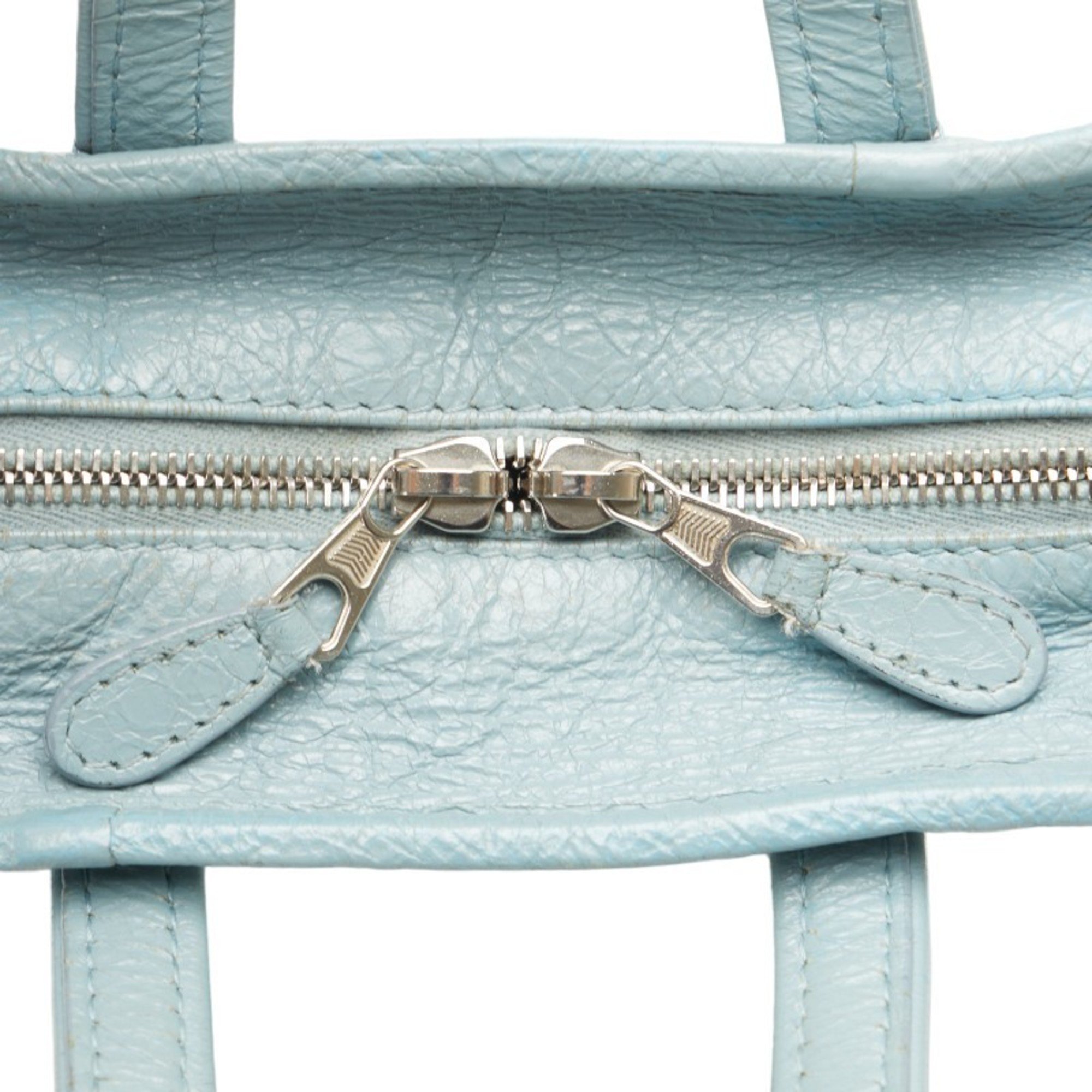 Balenciaga Bazaar Shopper XXS Handbag Shoulder Bag 513988 Baby Blue Leather Women's BALENCIAGA