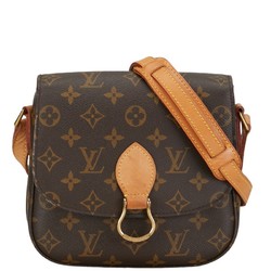Louis Vuitton Monogram Saint-Cloud Shoulder Bag M51243 Brown PVC Leather Women's LOUIS VUITTON