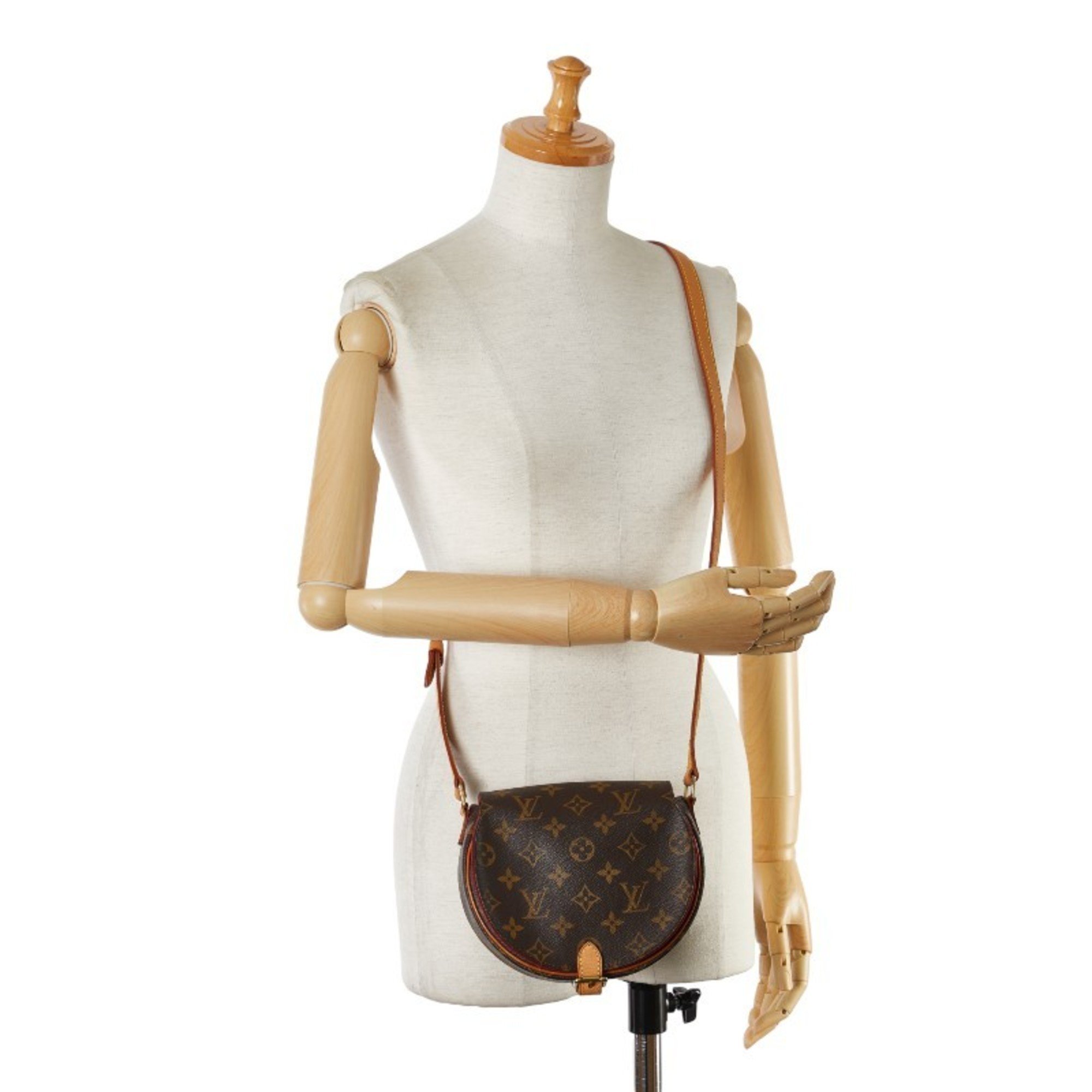 Louis Vuitton Monogram Tan Blanc Shoulder Bag M51179 Brown PVC Leather Women's LOUIS VUITTON