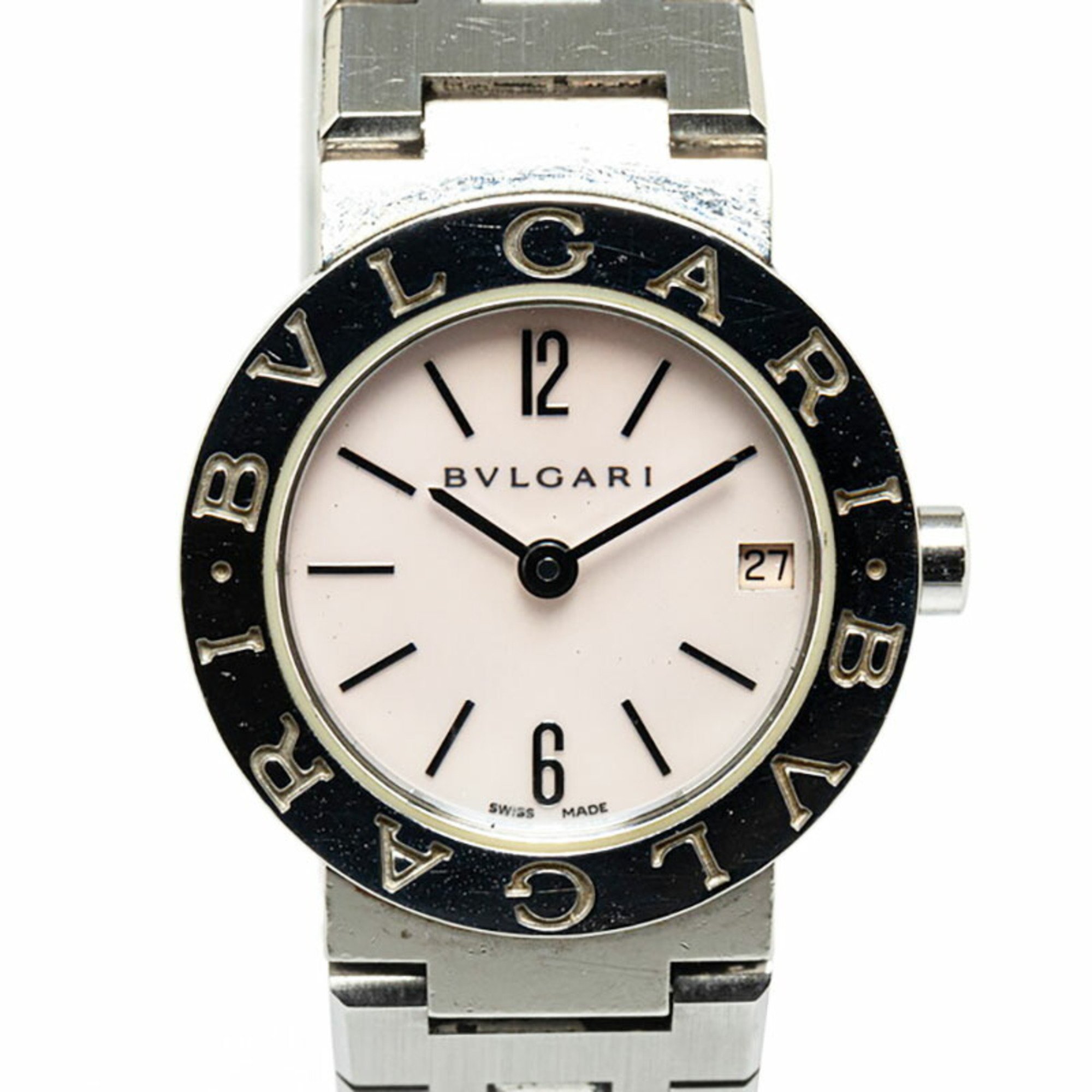 BVLGARI Watch BB23SS Quartz Shell Dial Stainless Steel Women's