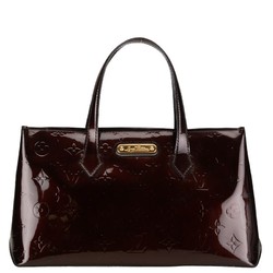 Louis Vuitton Monogram Vernis Wilshire PM Handbag M91644 Rouge Fauvist Wine Red Patent Leather Women's LOUIS VUITTON