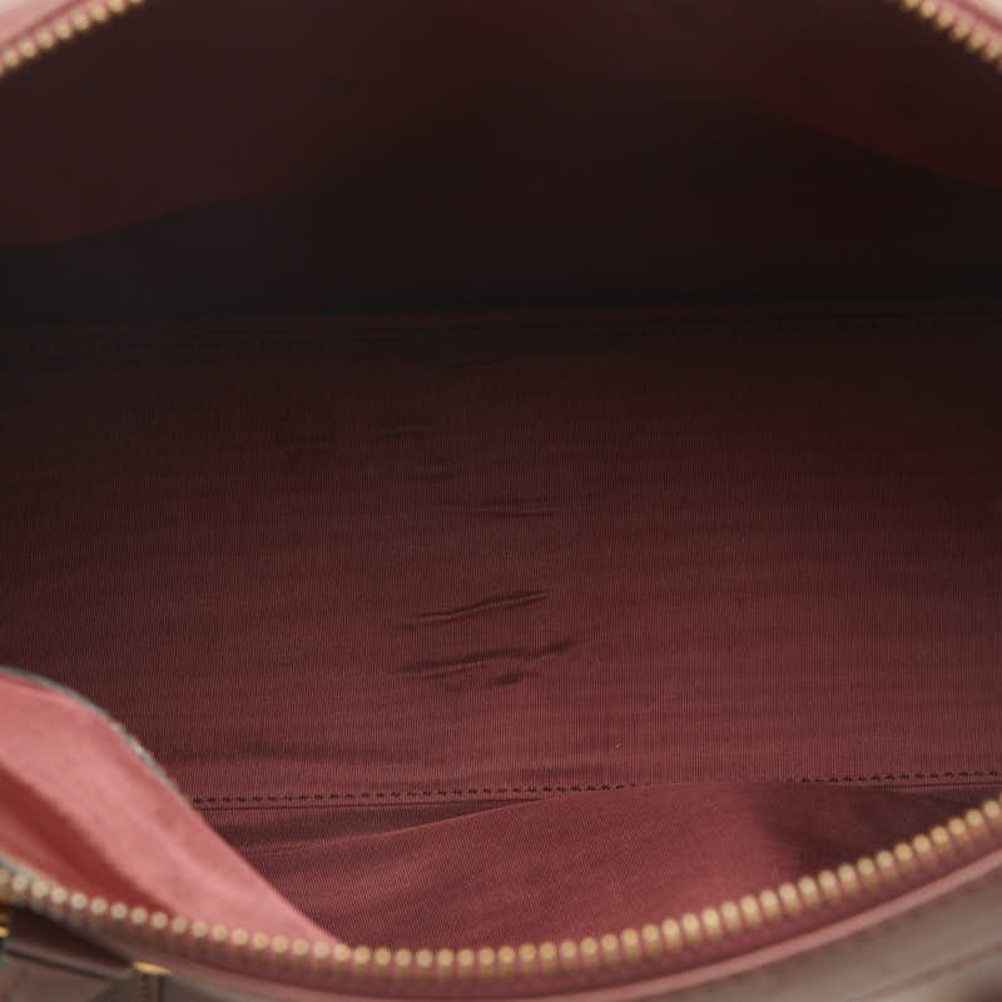 Cartier Must Handbag Boston Bag Wine Red Bordeaux Leather Women's CARTIER