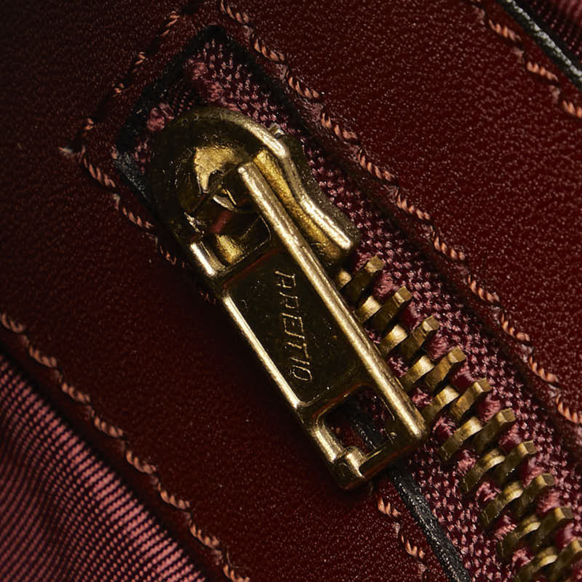 Cartier Must Handbag Boston Bag Wine Red Bordeaux Leather Women's CARTIER
