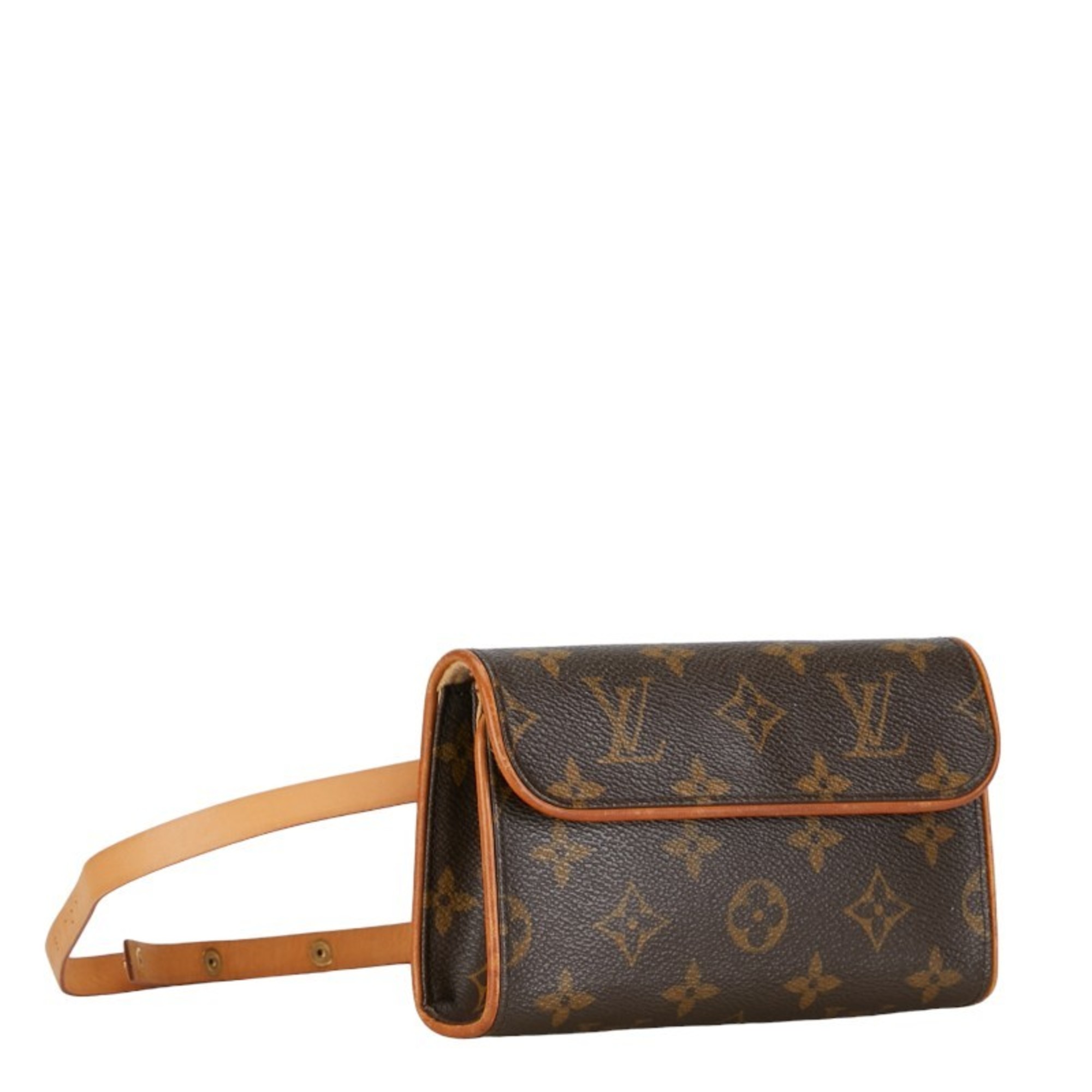 Louis Vuitton Monogram Pochette Florentine XS Waist Bag M51855 Brown PVC Leather Women's LOUIS VUITTON