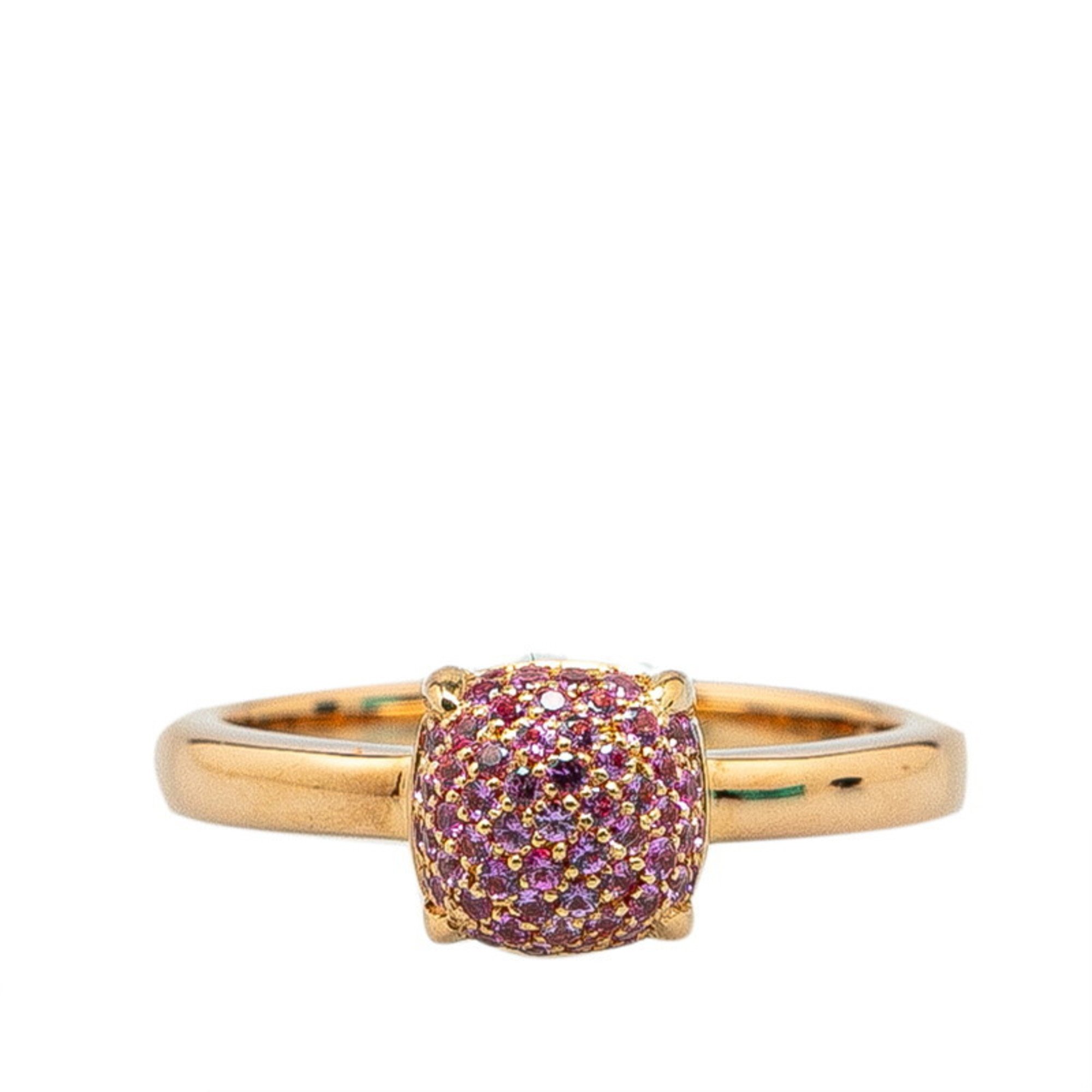 Tiffany & Co. Sugar Stack Ring, Pink Sapphire, K18PG, Gold, Women's, TIFFANY