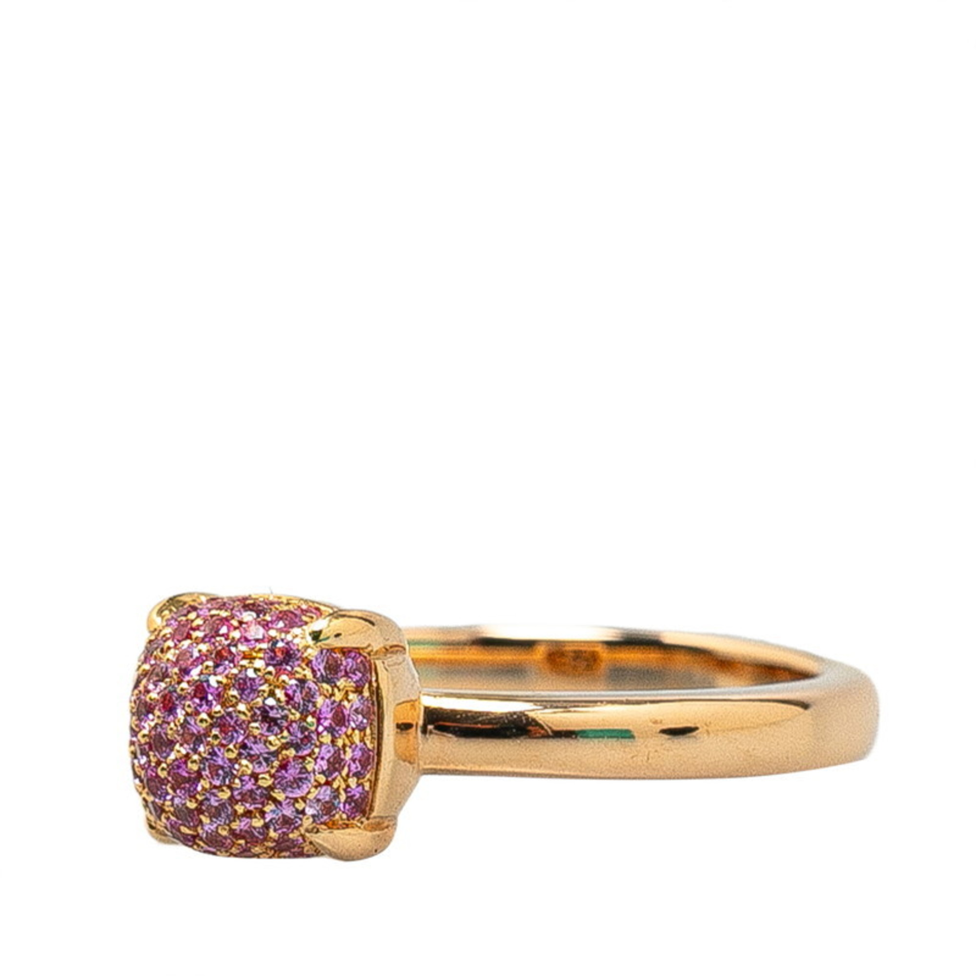 Tiffany & Co. Sugar Stack Ring, Pink Sapphire, K18PG, Gold, Women's, TIFFANY