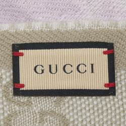 Gucci GG reversible scarf stole 726551 pink beige wool women's GUCCI