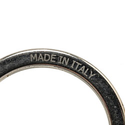 Louis Vuitton Porte Cle LV Circle Key Ring Holder M00741 Silver Black Metal Leather Women's LOUIS VUITTON