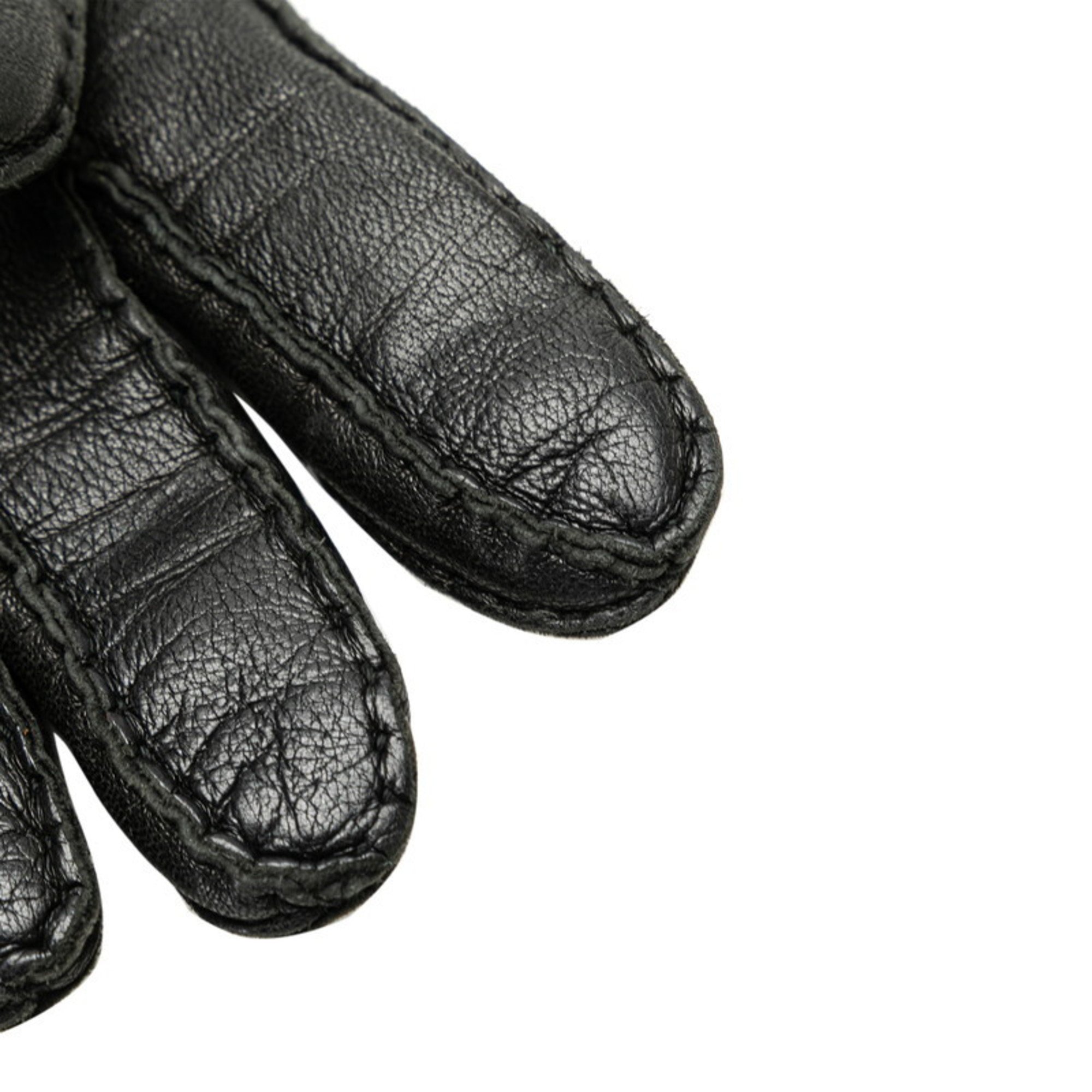Gucci Horsebit Gloves 603635 Black Leather Women's GUCCI