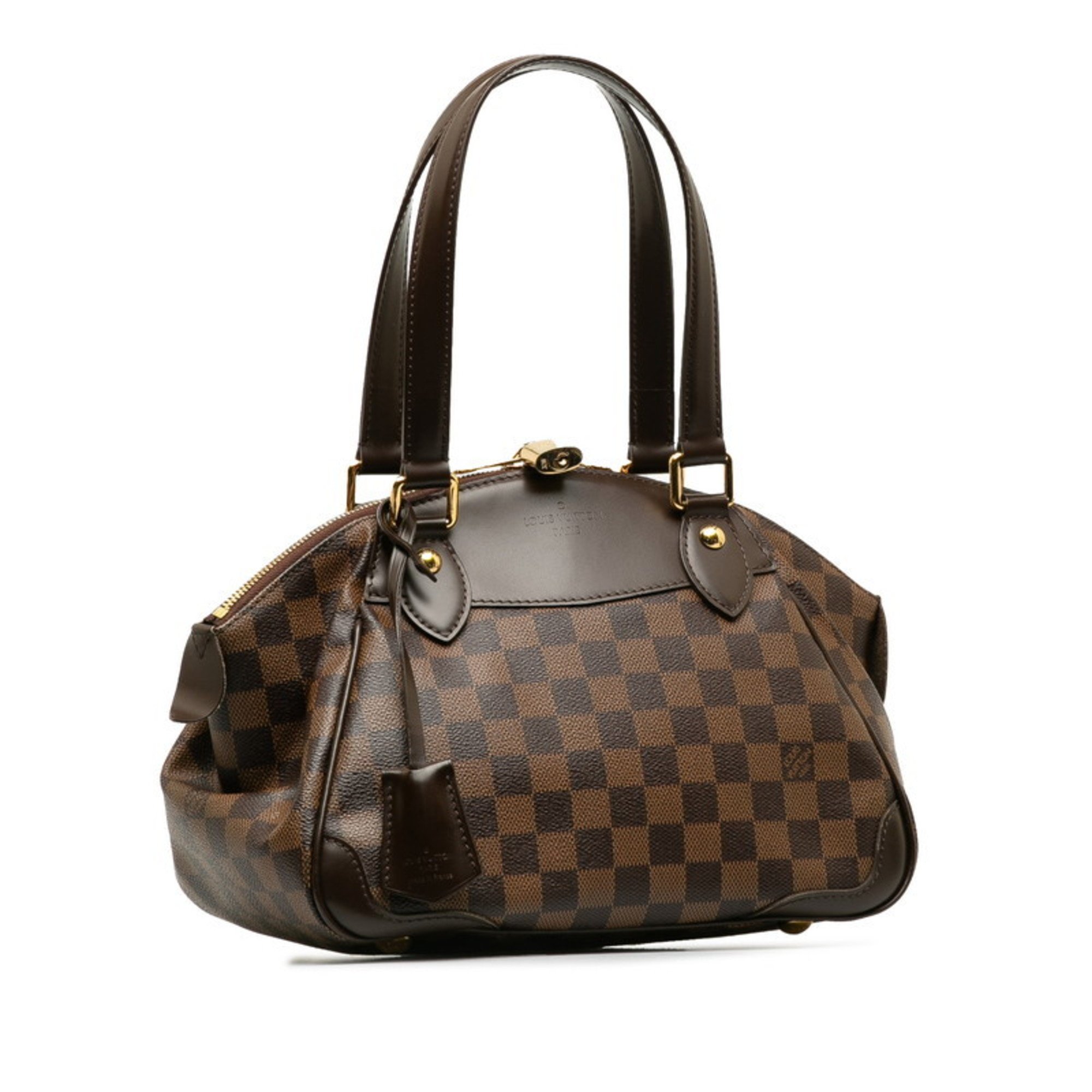 Louis Vuitton Damier Verona PM Handbag N41117 Ebene Brown PVC Leather Women's LOUIS VUITTON