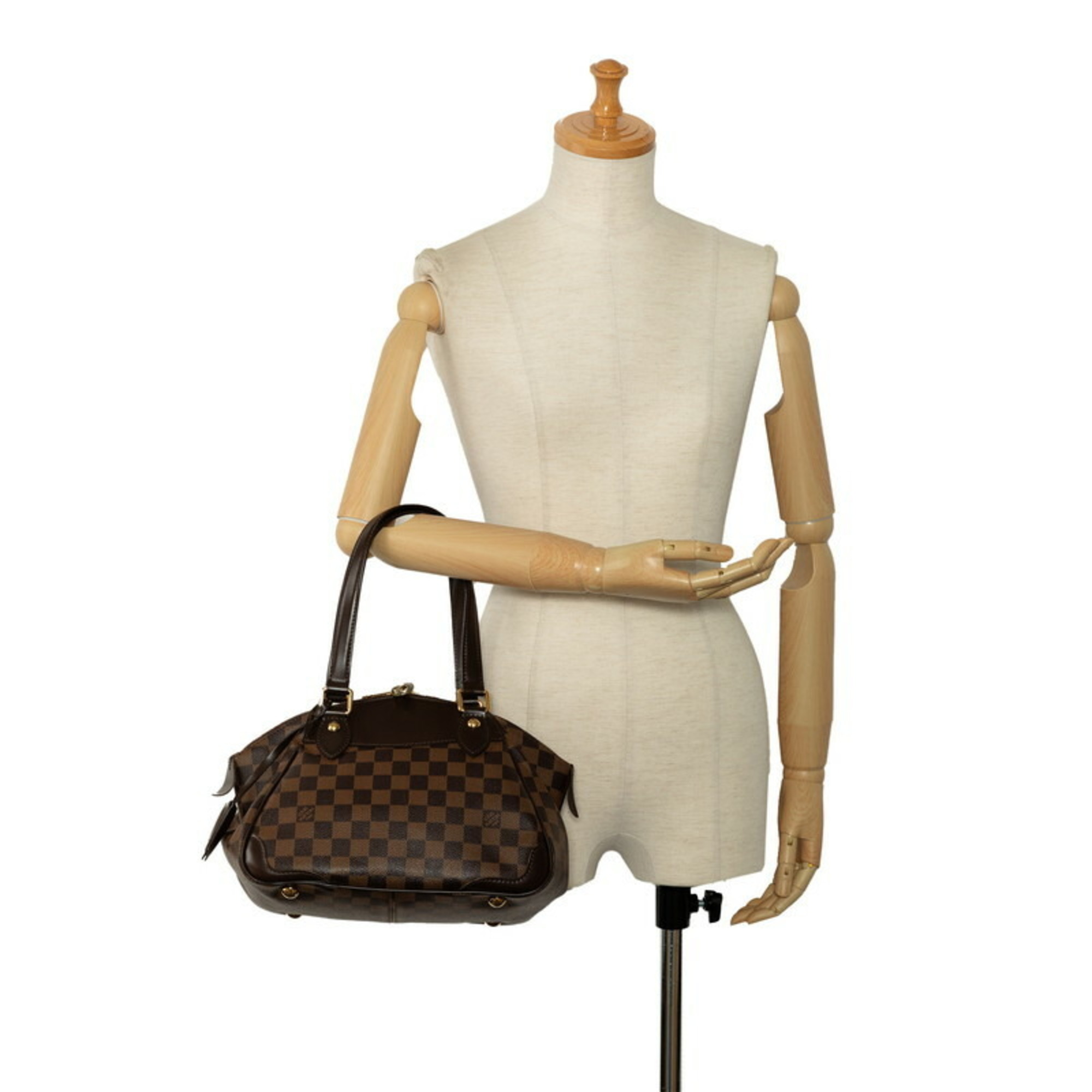 Louis Vuitton Damier Verona PM Handbag N41117 Ebene Brown PVC Leather Women's LOUIS VUITTON