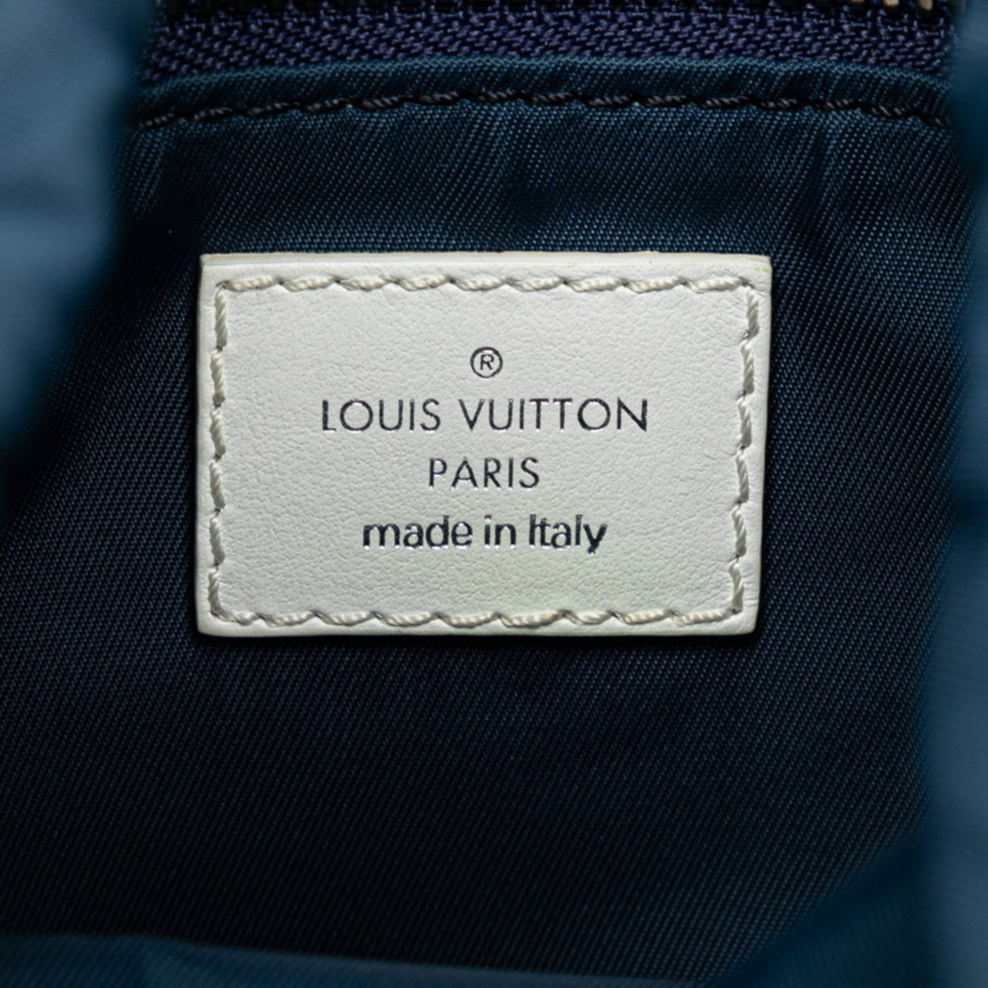 Louis Vuitton Monogram Watercolor Sac Marin Bag Shoulder M57830 Blue Navy Cotton Canvas Leather Women's LOUIS VUITTON