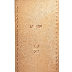 Louis Vuitton Damier Azur Santur Belt 80/32 M9609 White Leather Men's LOUIS VUITTON