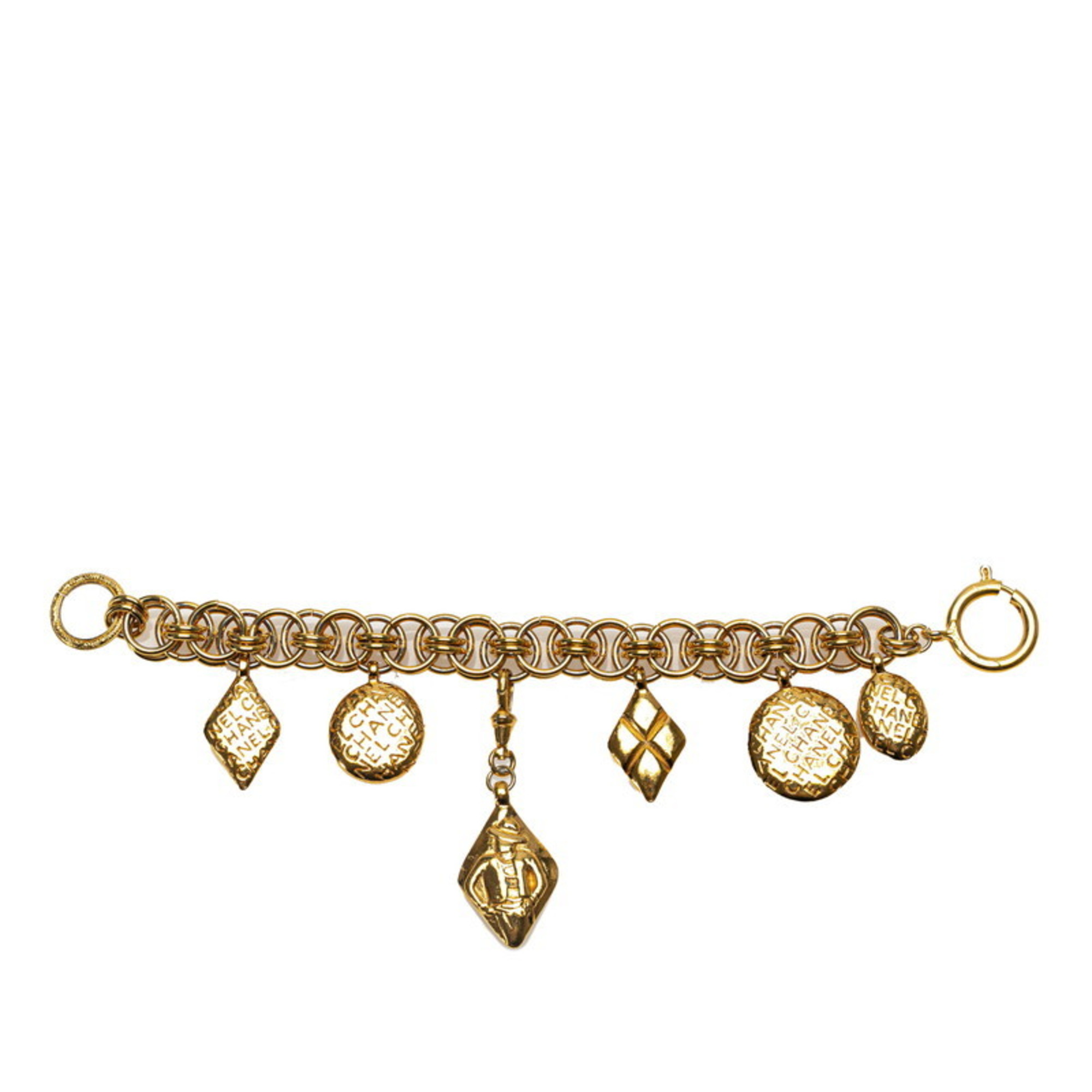 Chanel Mademoiselle Chain Bracelet Gold Plated Women's CHANEL