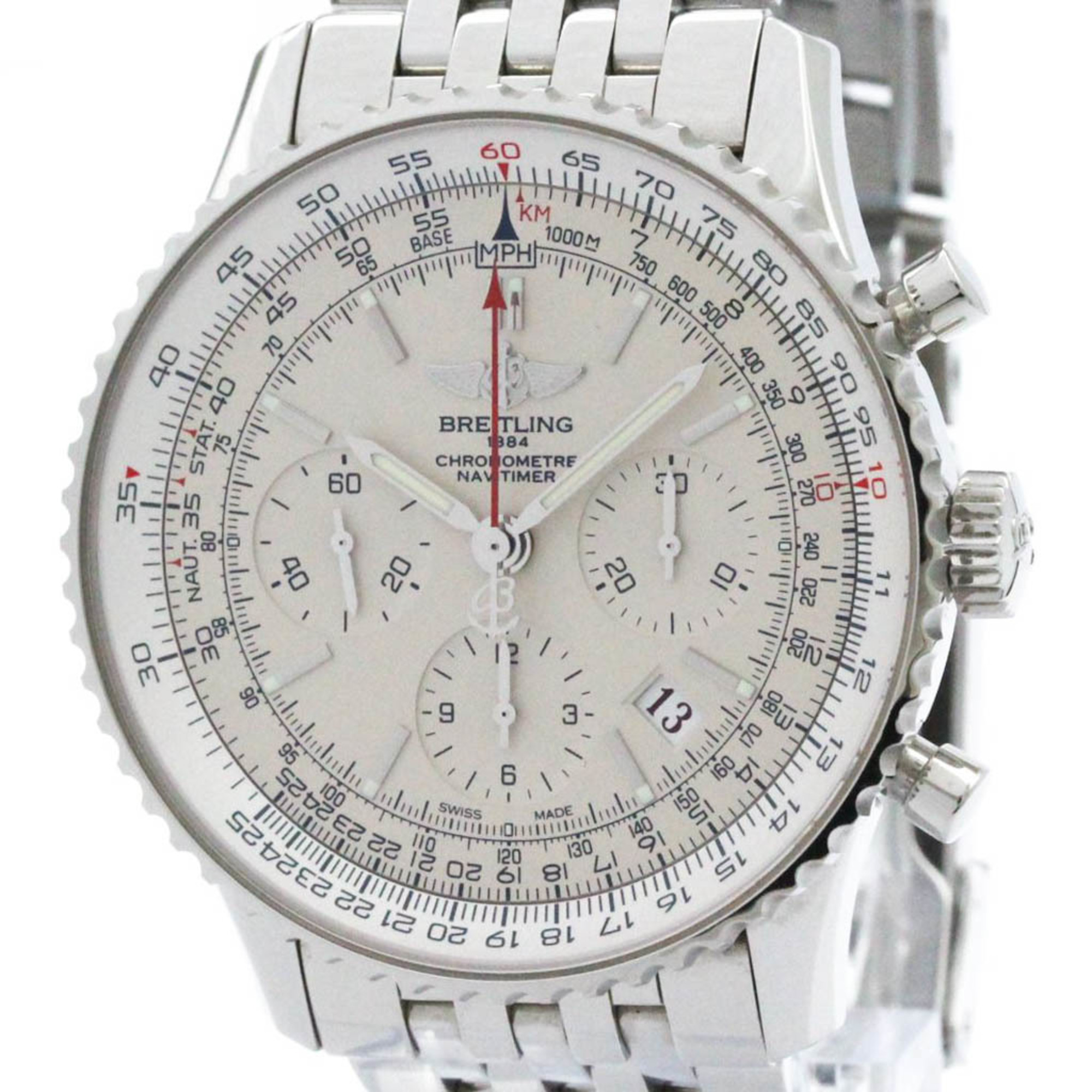 Polished BREITLING Navitimer 01 Steel Automatic Mens Watch AB0123 BF572195