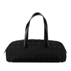 Chanel Coco Mark New Travel Line Handbag Boston Bag A15828 Black Nylon Leather Women's CHANEL