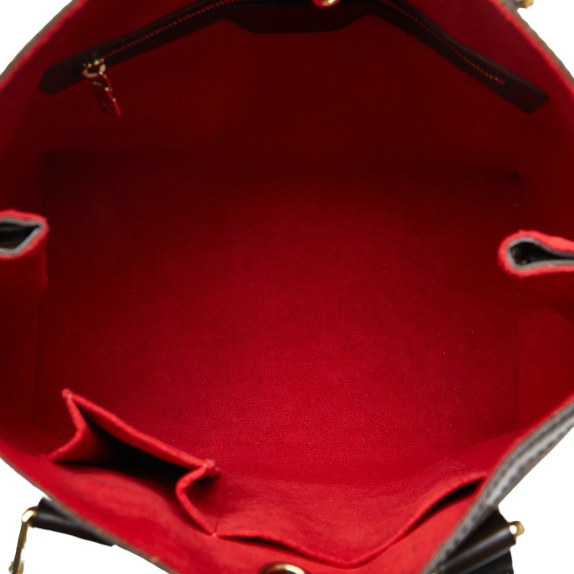 Louis Vuitton Damier Hampstead PM Handbag Tote Bag N51205 Brown PVC Leather Women's LOUIS VUITTON