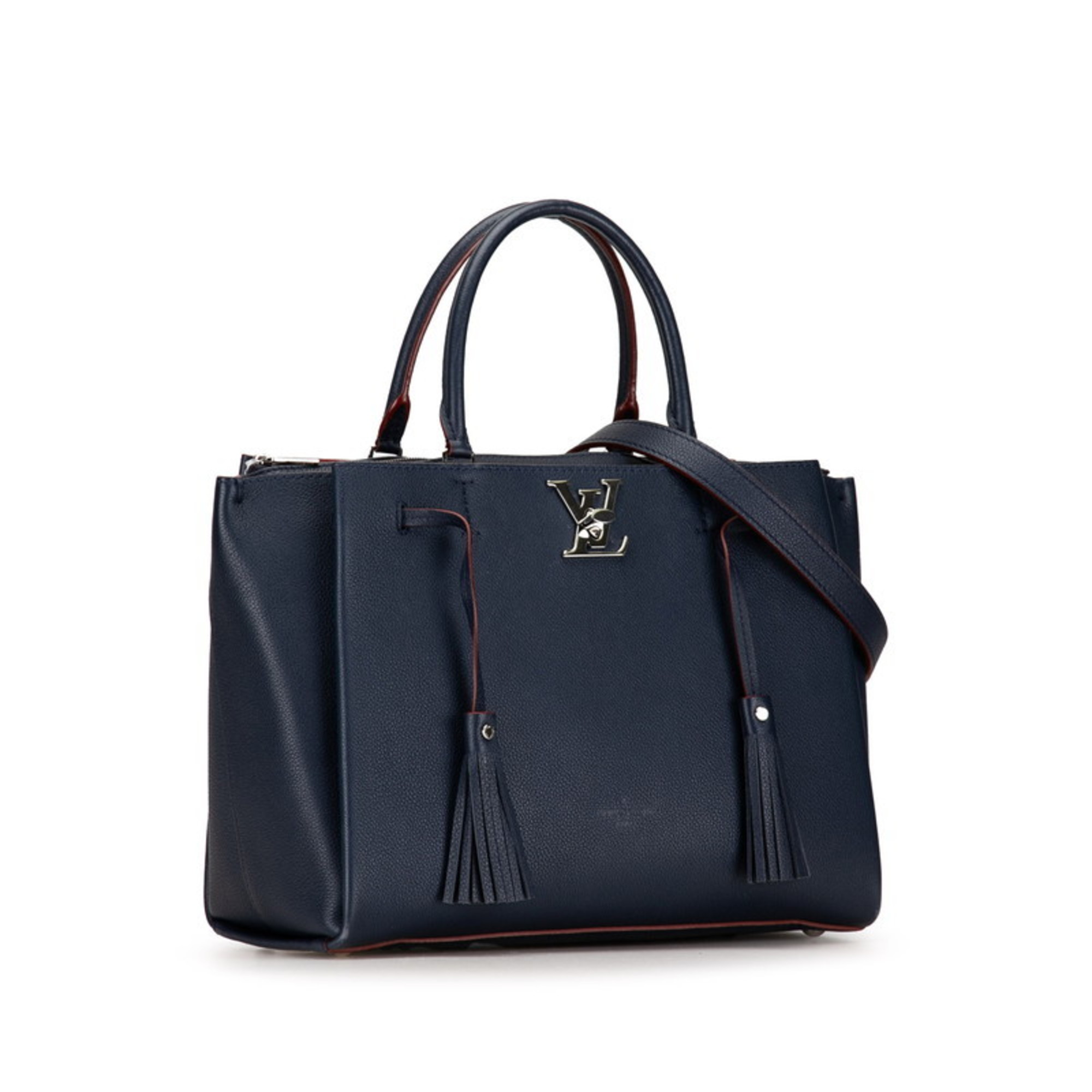 Louis Vuitton Rock Meat Handbag Shoulder Bag M54571 Marine Rouge Navy Calf Leather Women's LOUIS VUITTON