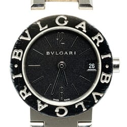 BVLGARI Watch BB23SS Quartz Black Dial Stainless Steel Women's