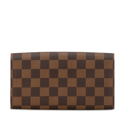 Louis Vuitton Damier Portefeuille Sarah Long Wallet N61734 Brown PVC Leather Women's LOUIS VUITTON