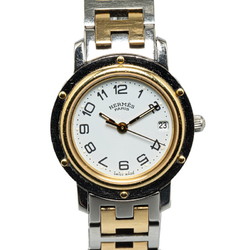 Hermes Clipper Watch CL4.220 Quartz White Dial Stainless Steel Women's HERMES
